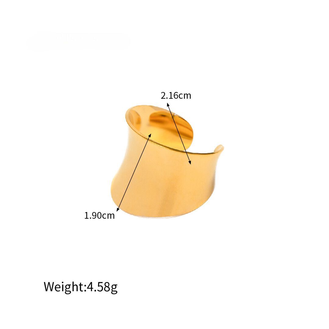 316L Golden Smooth Adjustable Ring — ディテール | リング | サージカルステンレス316L | Misy Jewelry
