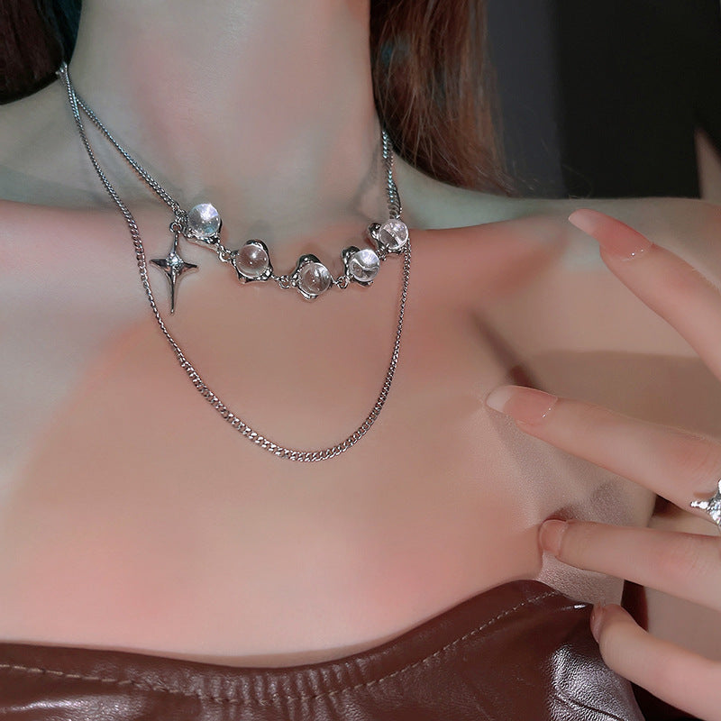 316L Zirconia Crystal Chain | ネックレス | サージカルステンレス316L | Misy Jewelry
