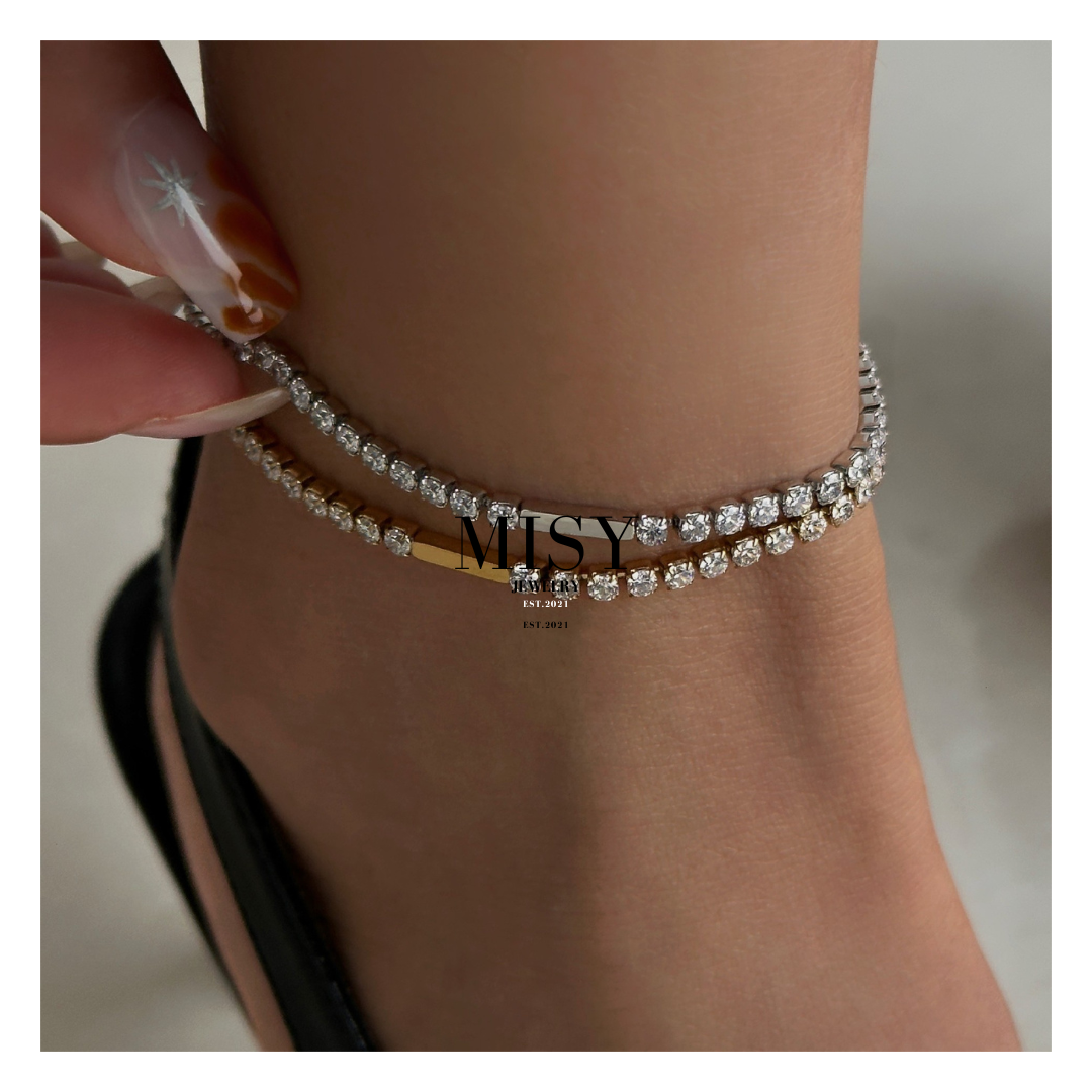 316L Zirconia Pate Anklet - ブレスレット|Misy Jewelry