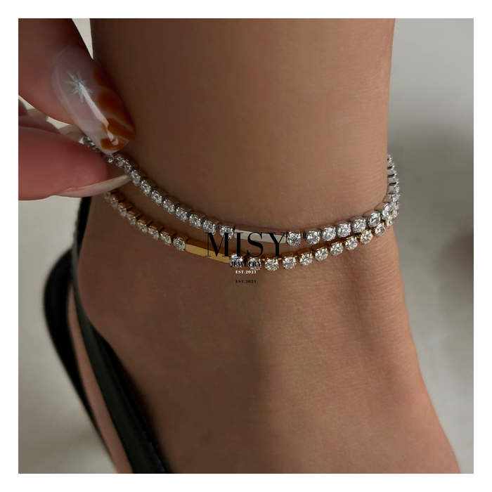 316L Zirconia Pate Anklet