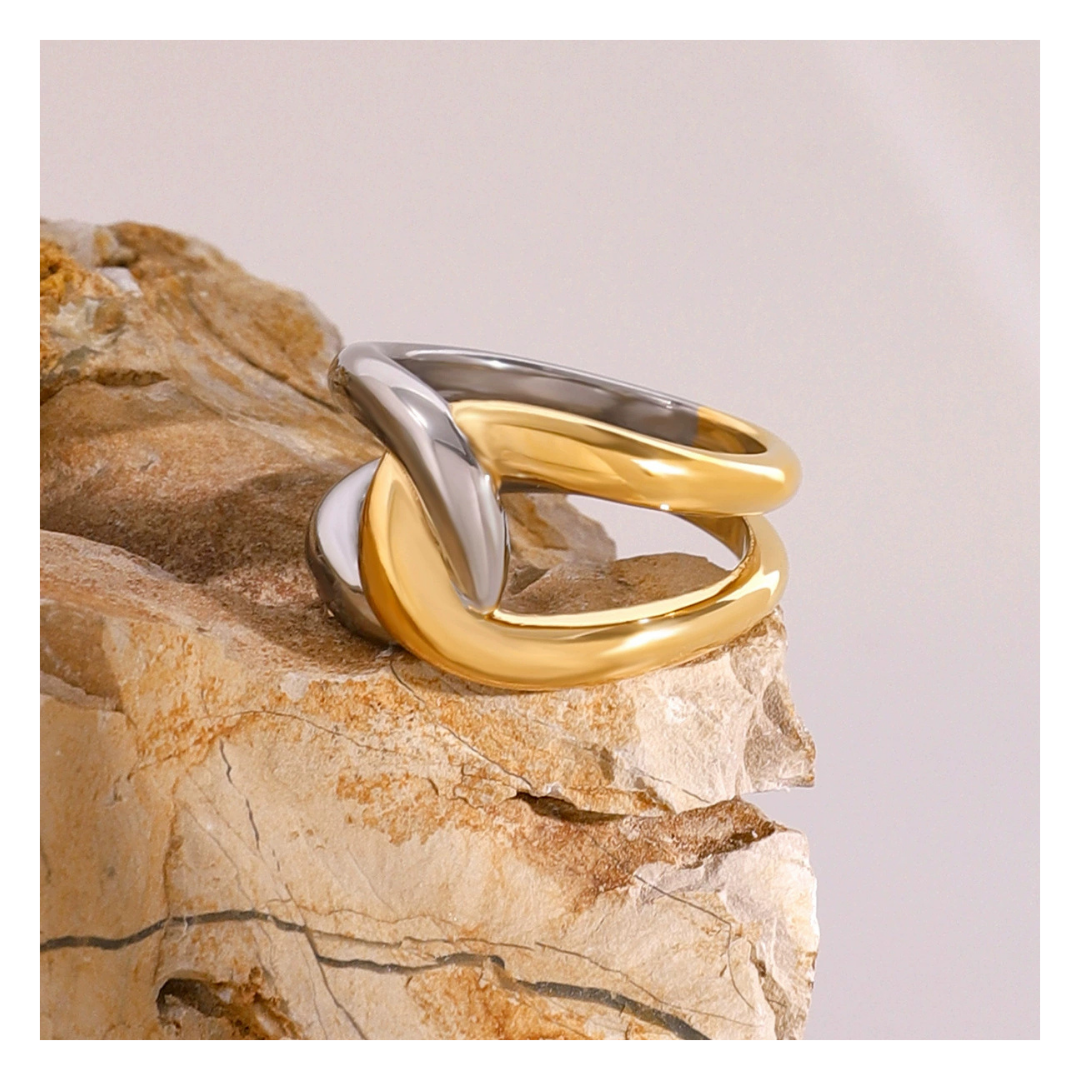 316L Bi-Color Harmony Link Ring 詳細画像4|Misy Jewelry