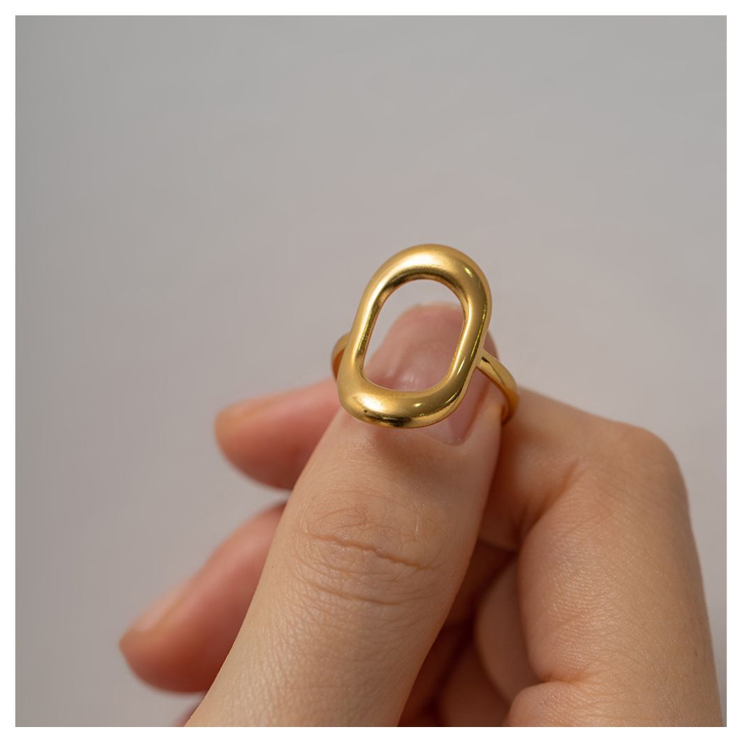 316L Elegant Cavity Ring 詳細画像6|Misy Jewelry