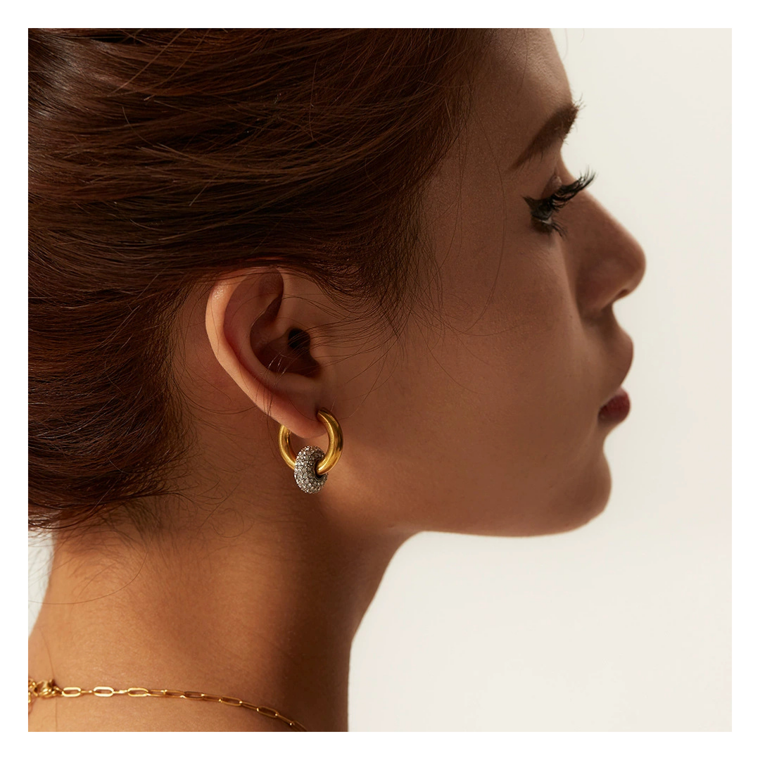 316L Zirconia Circle Earrings — ディテール | リング | サージカルステンレス316L | Misy Jewelry