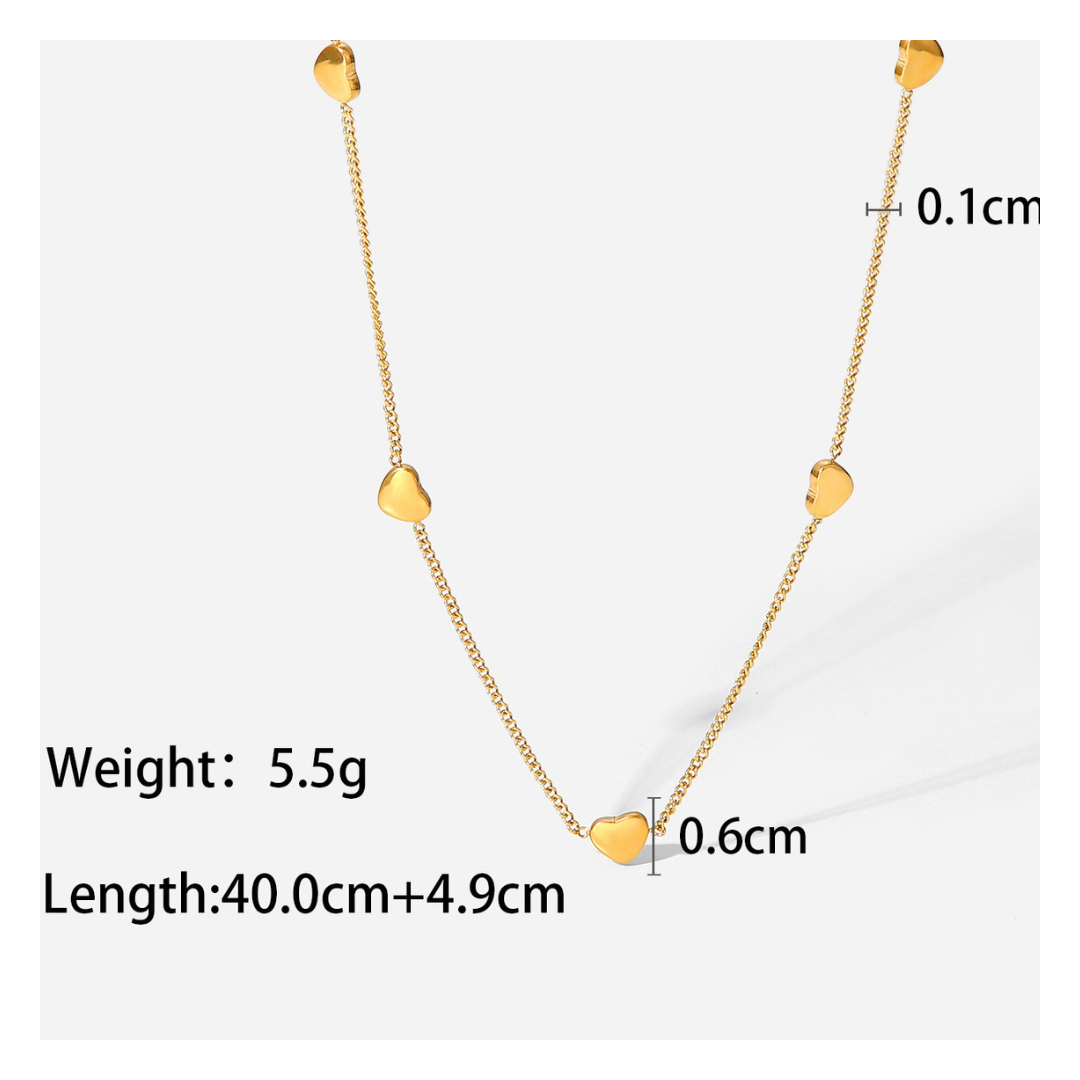 316L Heart Chain Necklace 詳細画像1|Misy Jewelry