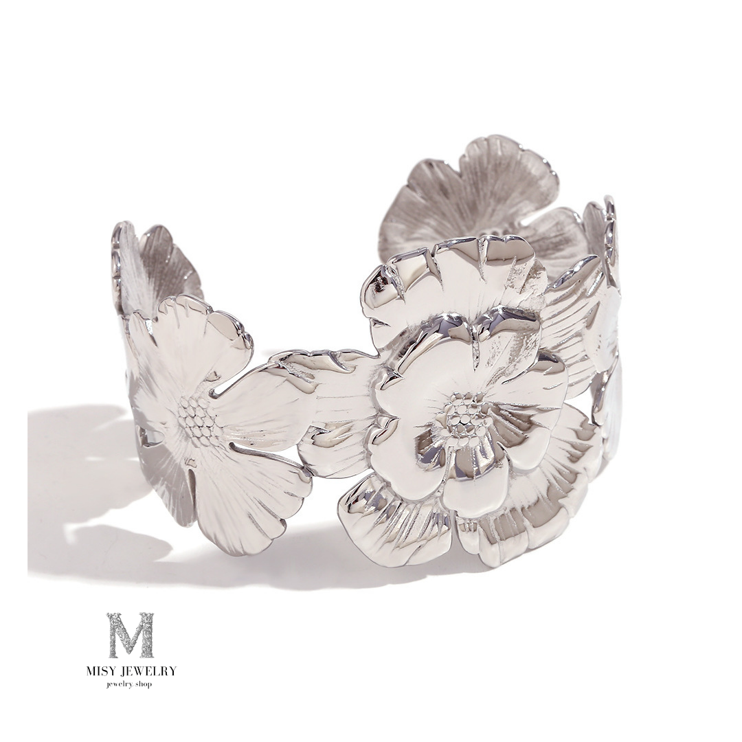 316L Flower Bangle — ディテール | ブレスレット | サージカルステンレス316L | Misy Jewelry