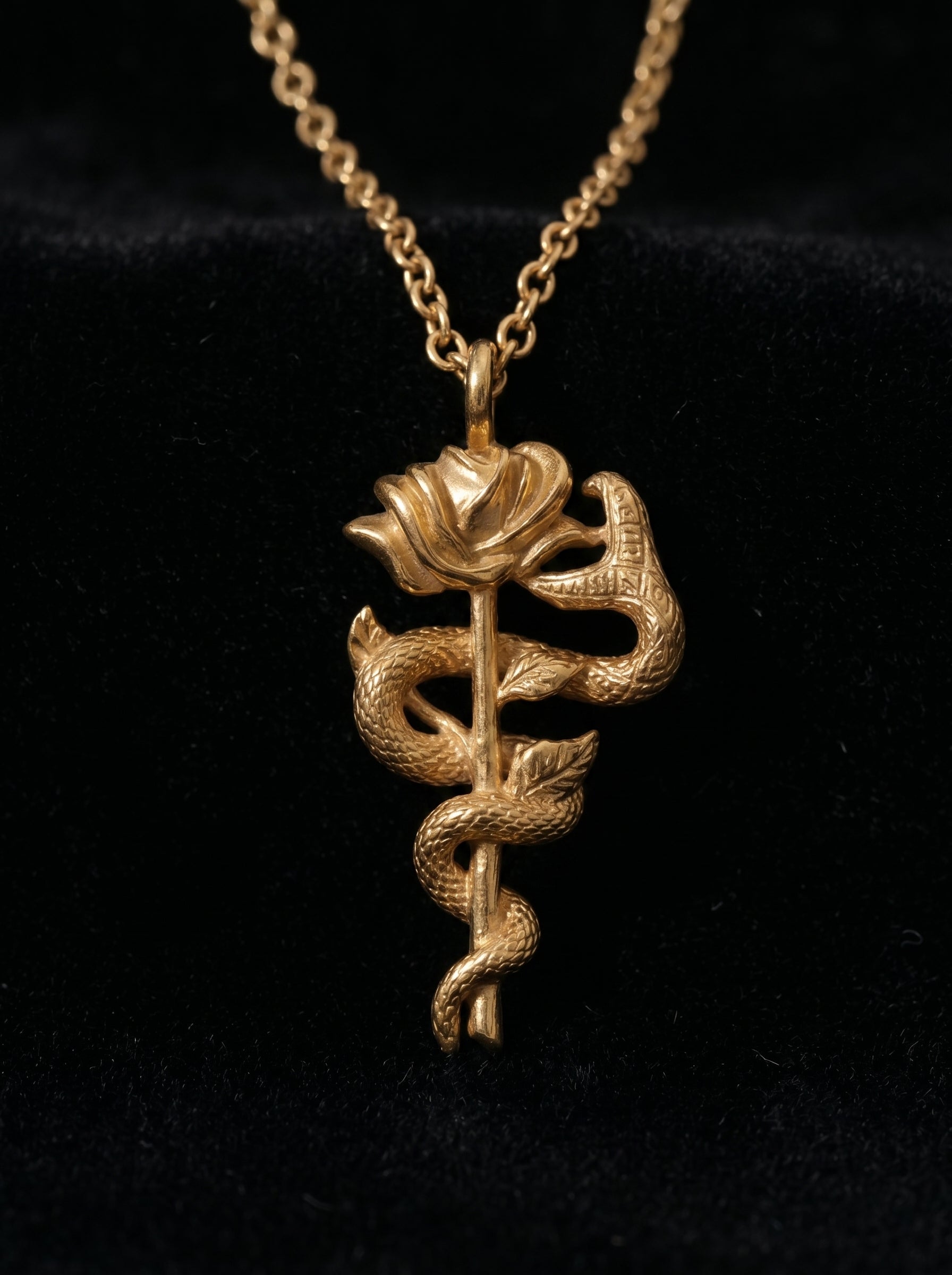 316L Snake Rose Necklace|金属アレルギー対応 316Lサージカルステンレスジュエリー Misy(画像11)