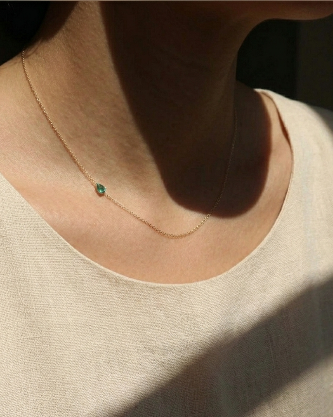 316L Chain Zirconia Green Or White — ディテール | ネックレス | サージカルステンレス316L | Misy Jewelry