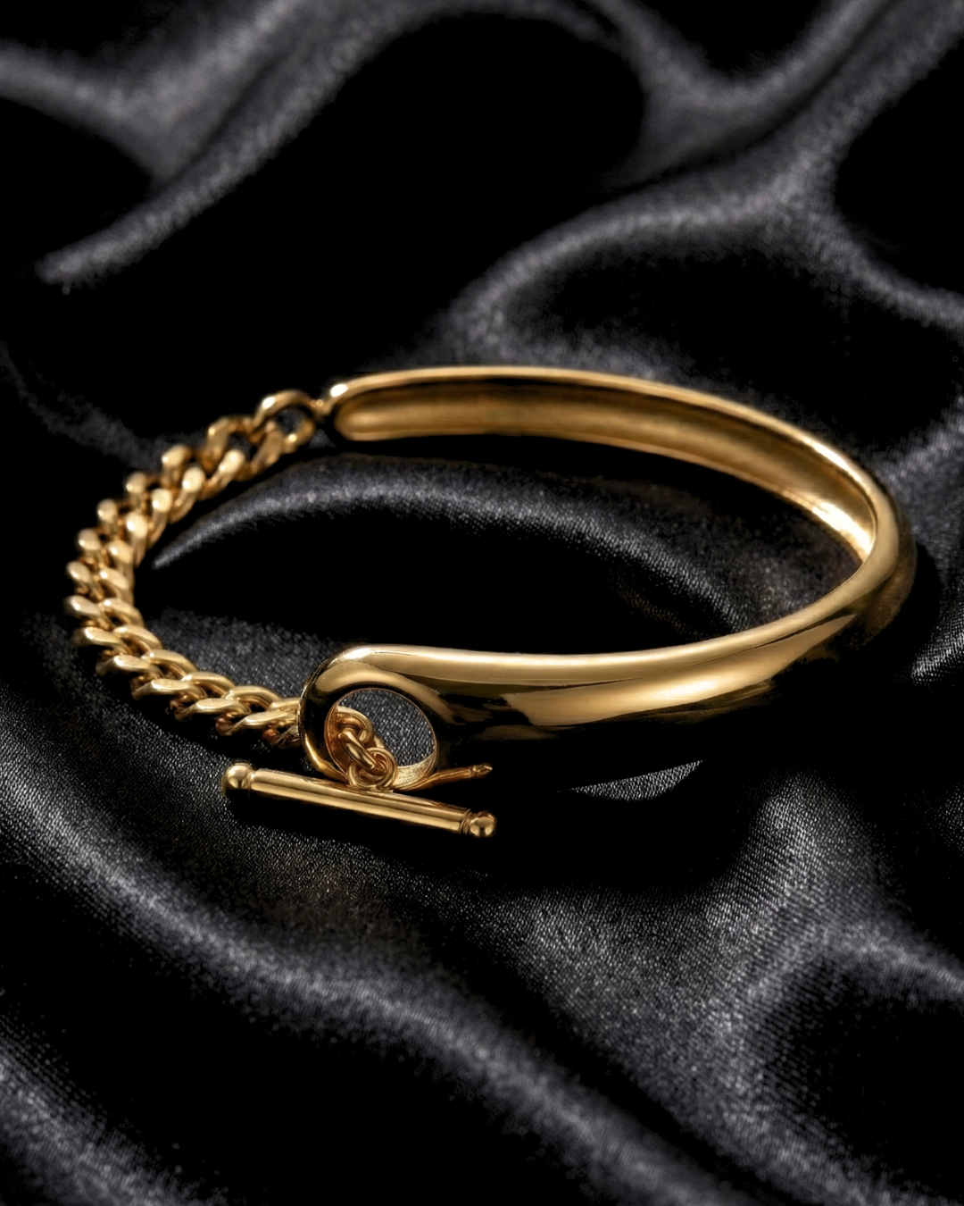 316L T-Bar Curve Chain Bracelet 詳細画像1|Misy Jewelry