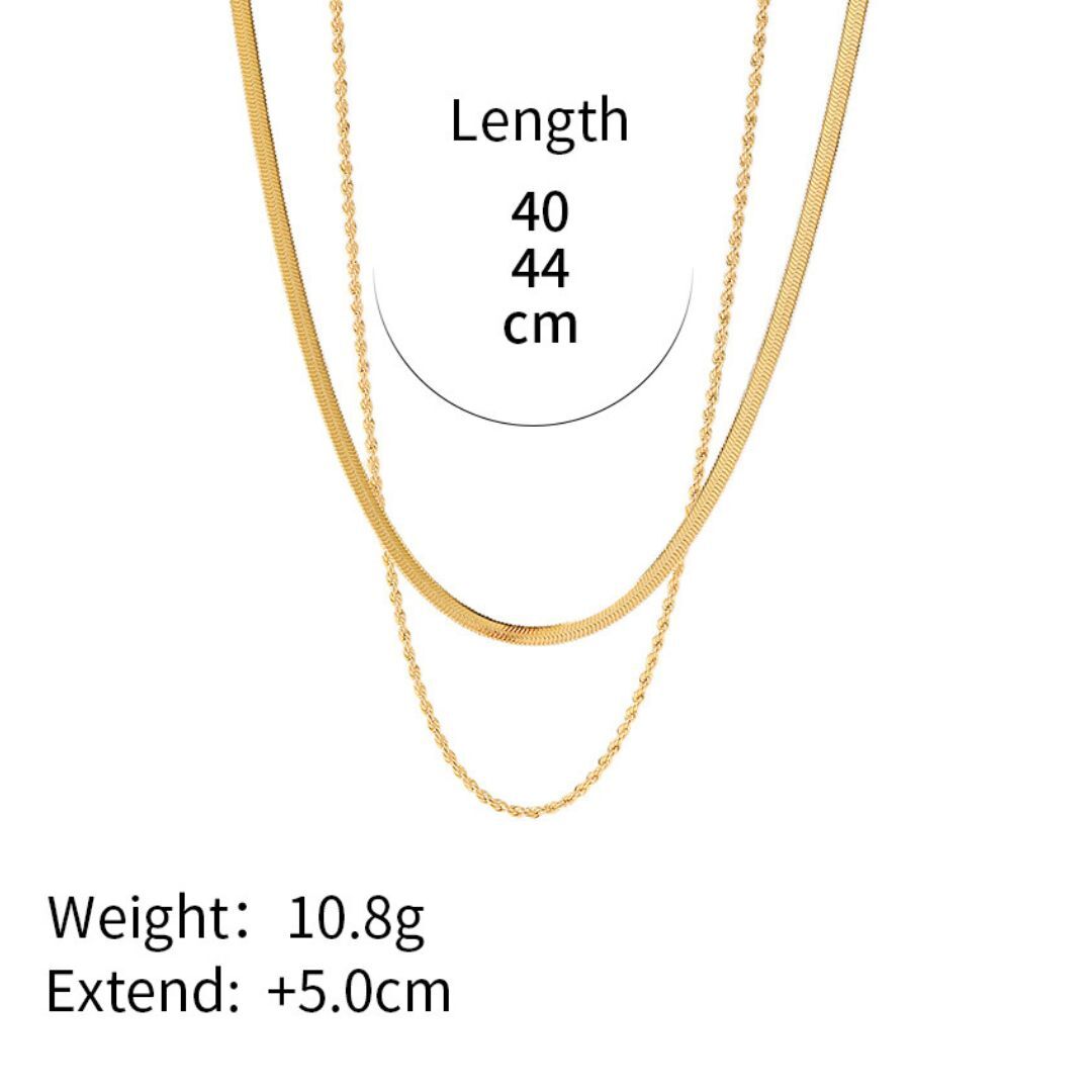 Double Rope Snake Necklace — ディテール | ネックレス | サージカルステンレス316L | Misy Jewelry