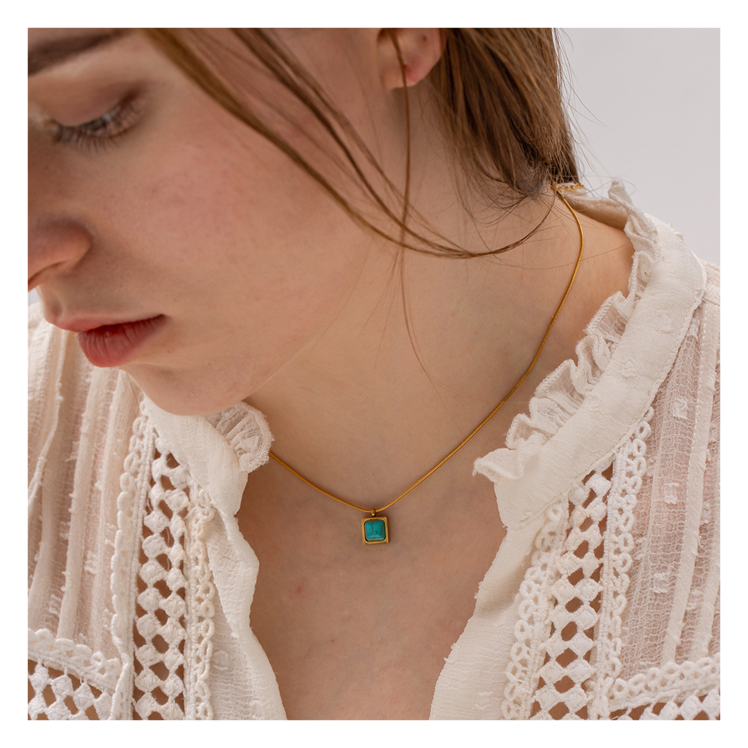 316L Turquoise Necklace - ネックレス|Misy Jewelry