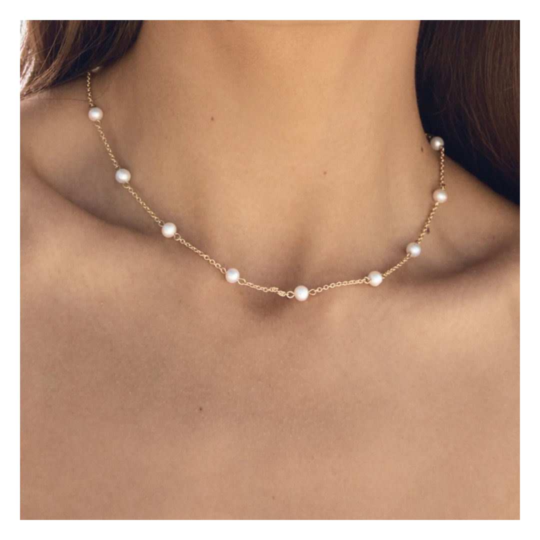 316L Linked Perl Necklace - ネックレス|Misy Jewelry