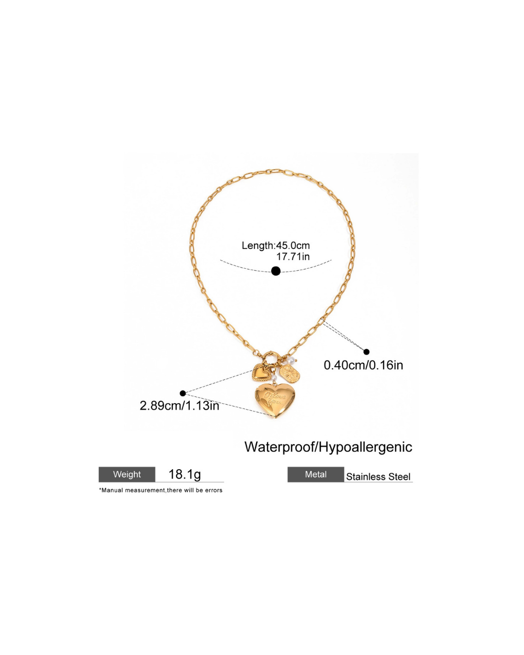 316L Memorial Heart Necklace — ディテール | ネックレス | サージカルステンレス316L | Misy Jewelry