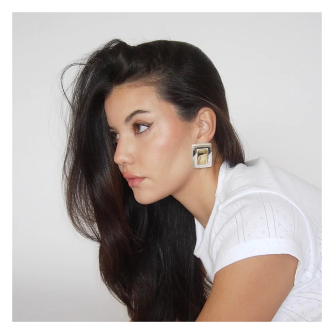 316L Bi-color Square Pierce 詳細画像6|Misy Jewelry