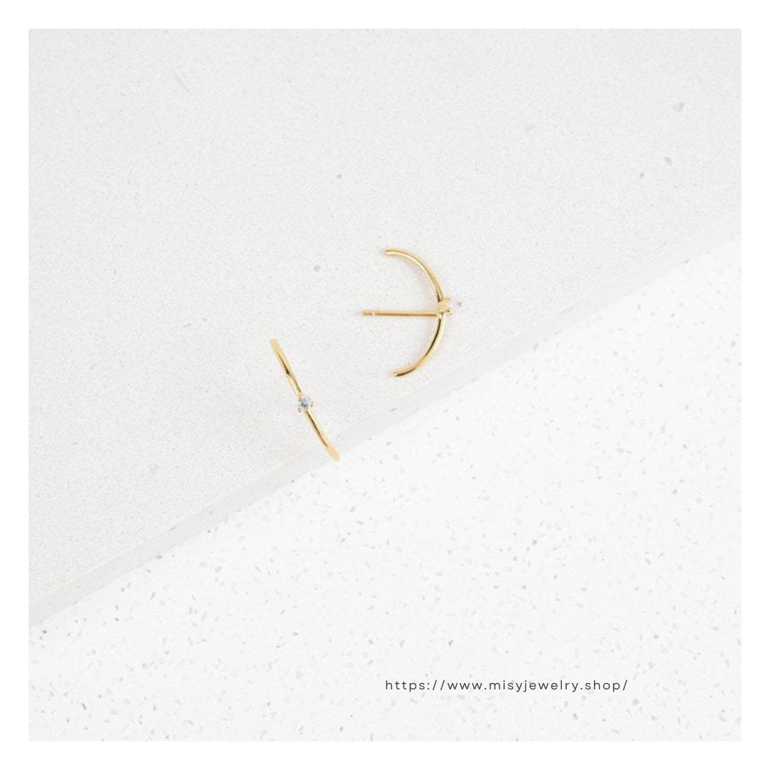316L Lined Zirconia Pierce 詳細画像2|Misy Jewelry