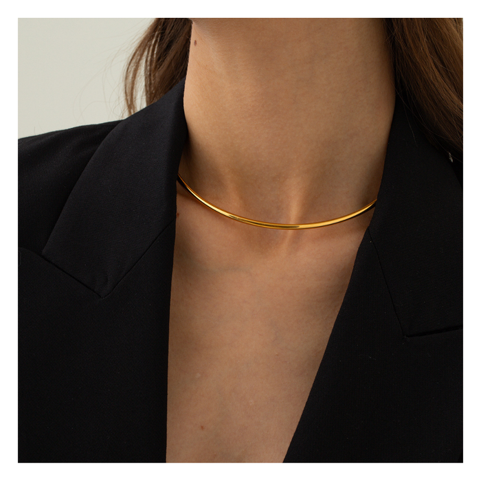 316L Fixed Snake Necklace
