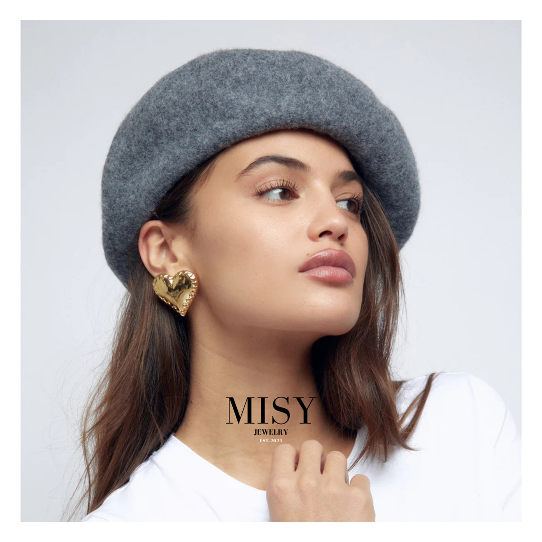 316L Elegant Patch Heart Pierce 詳細画像8|Misy Jewelry