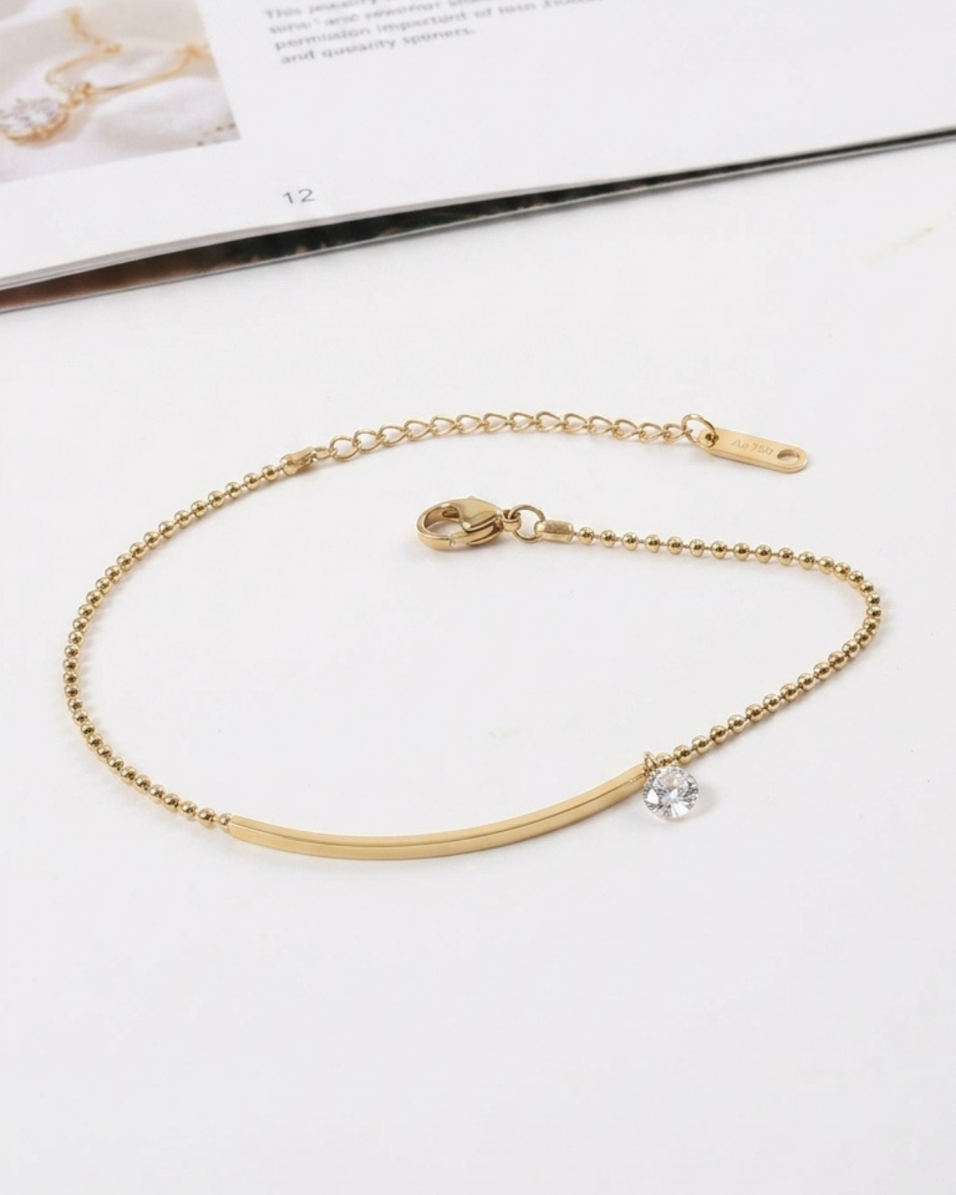 Plate Cubic Zircon Anklet