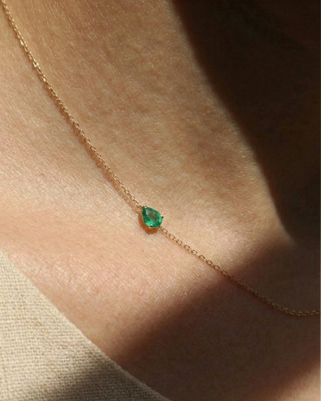 316L Chain Zirconia Green Or White — ディテール | ネックレス | サージカルステンレス316L | Misy Jewelry