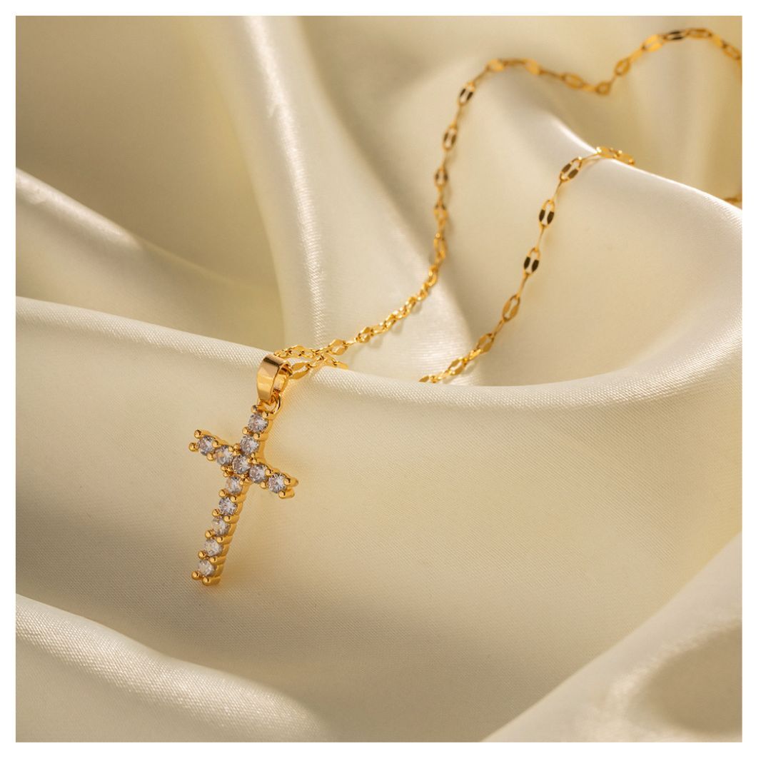 316L Zirconia Cross Necklace2 — ディテール | ネックレス | サージカルステンレス316L | Misy Jewelry