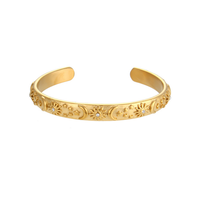 316L Sun Moon Bangle