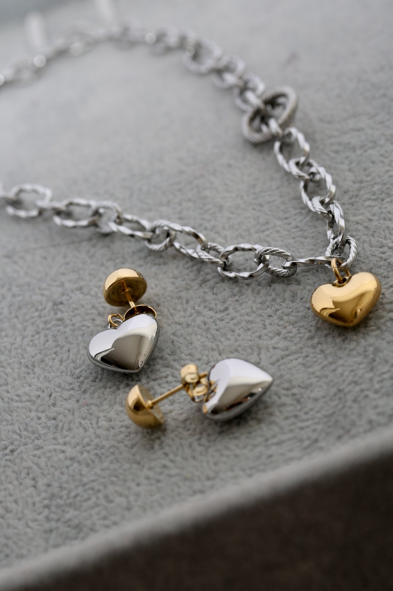 316L Bi-color Heart Pierce 詳細画像8|Misy Jewelry