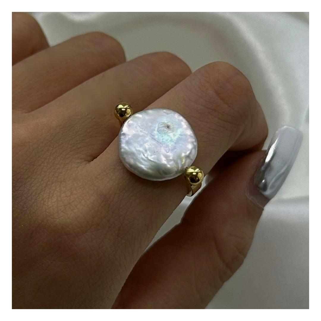 316L Lustre Pearl Ring 詳細画像1|Misy Jewelry