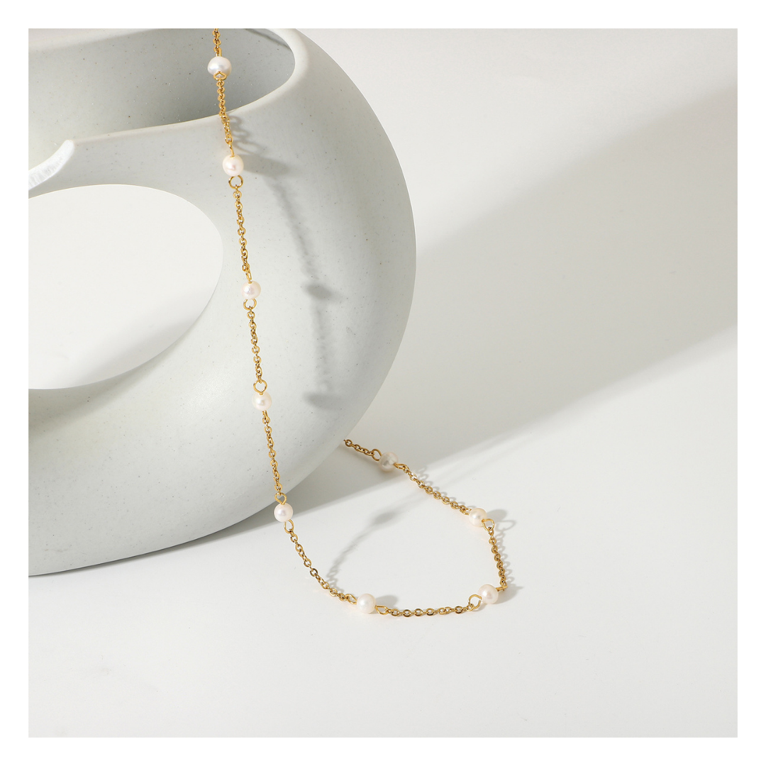 316L Linked Perl Necklace 詳細画像6|Misy Jewelry