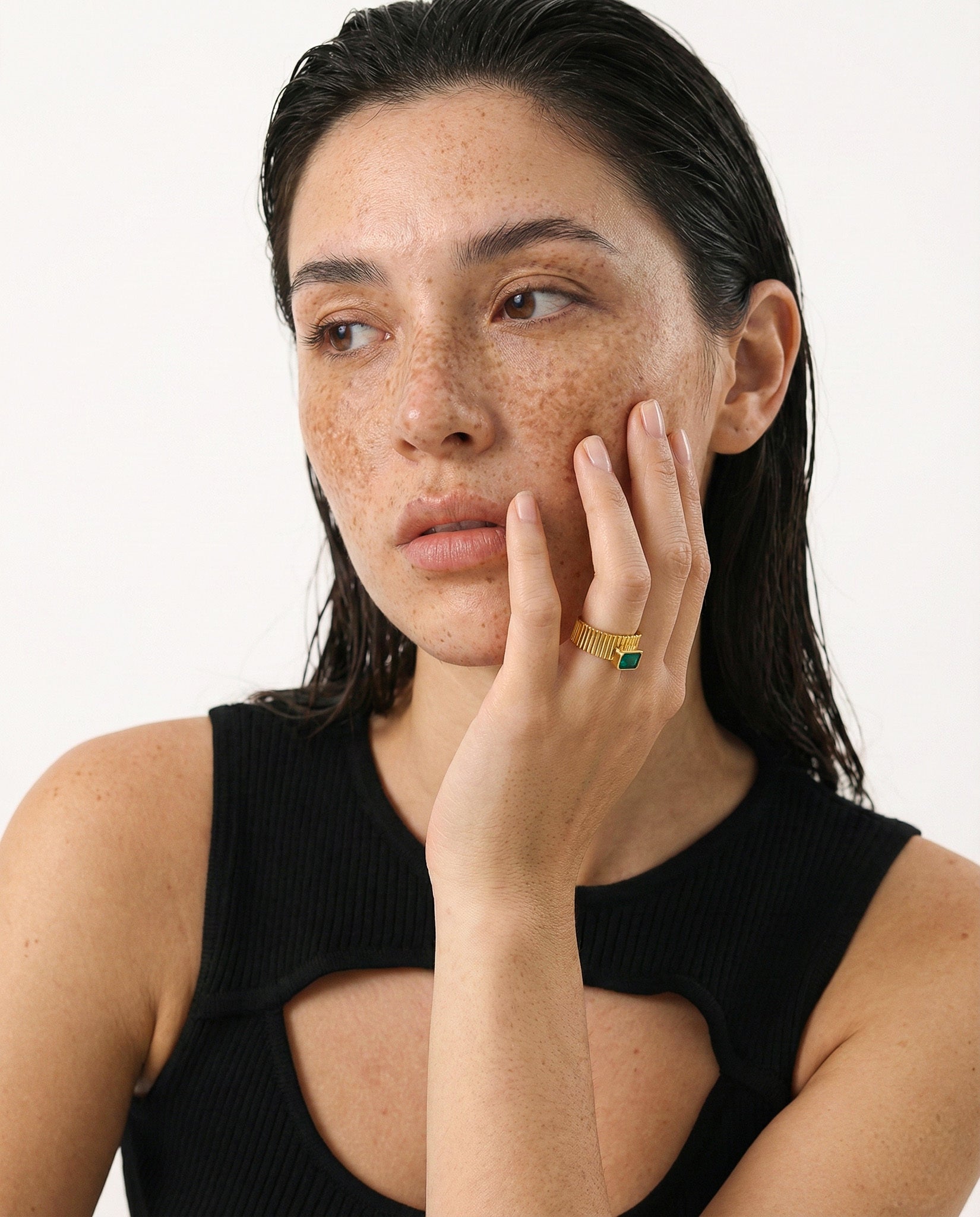 316L Square Zirconia Ring — ディテール | リング | サージカルステンレス316L | Misy Jewelry