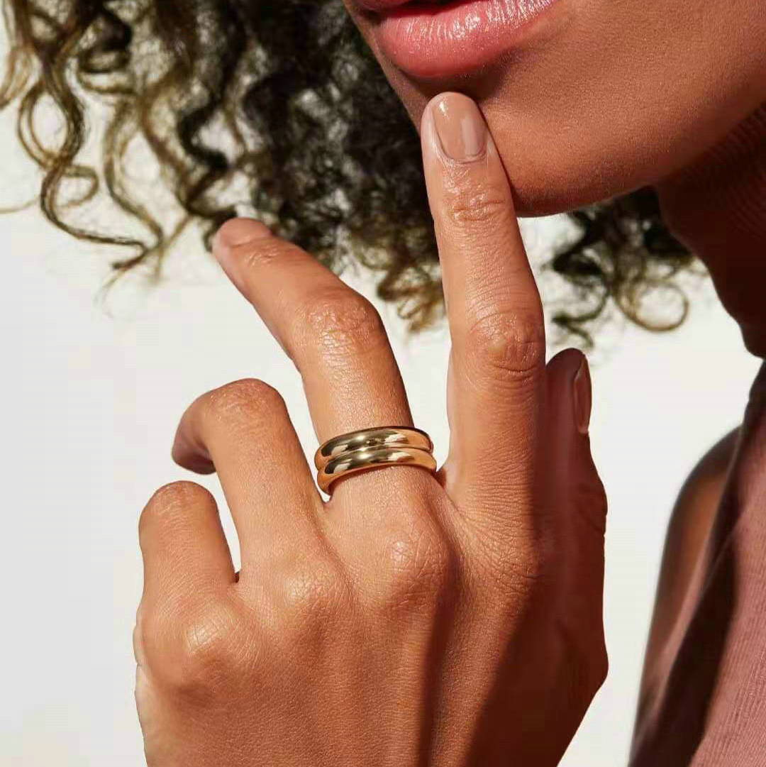 316L Thin Double Ring 詳細画像2|Misy Jewelry