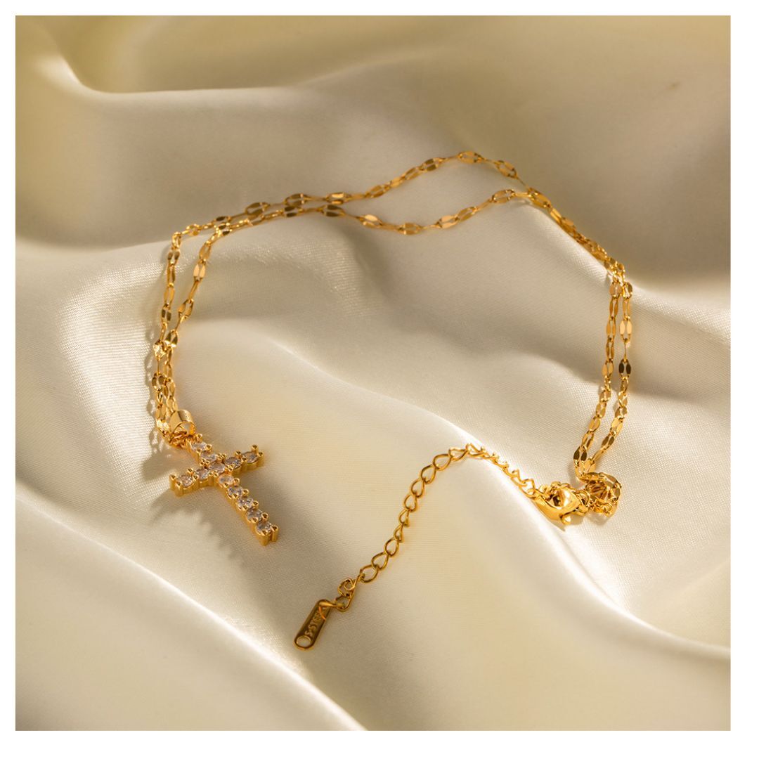 316L Zirconia Cross Necklace2 — ディテール | ネックレス | サージカルステンレス316L | Misy Jewelry