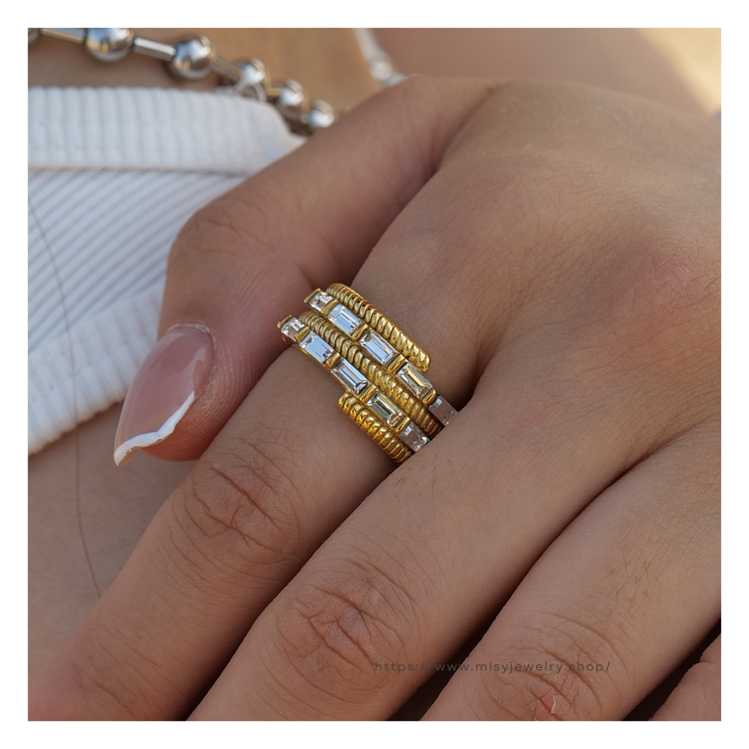 316L Designed Zirconia Ring — ディテール | リング | サージカルステンレス316L | Misy Jewelry