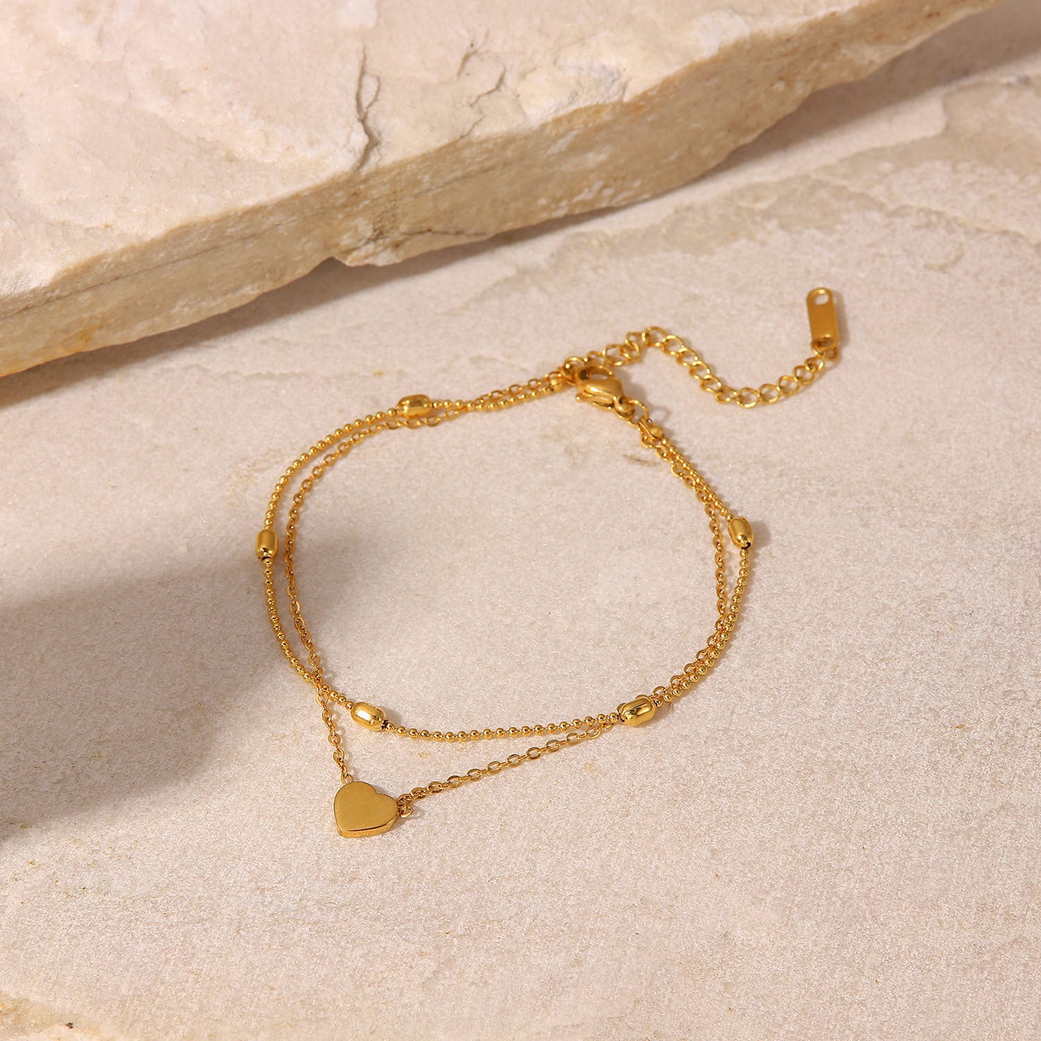Heart & Beads Anklet — ディテール | ブレスレット | サージカルステンレス316L | Misy Jewelry