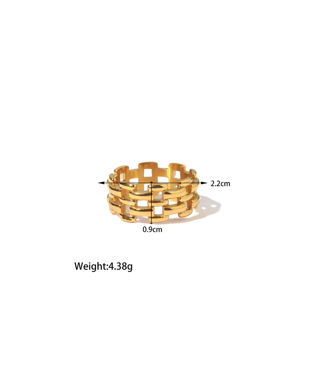316L Grid Link Ring — ディテール | リング | サージカルステンレス316L | Misy Jewelry