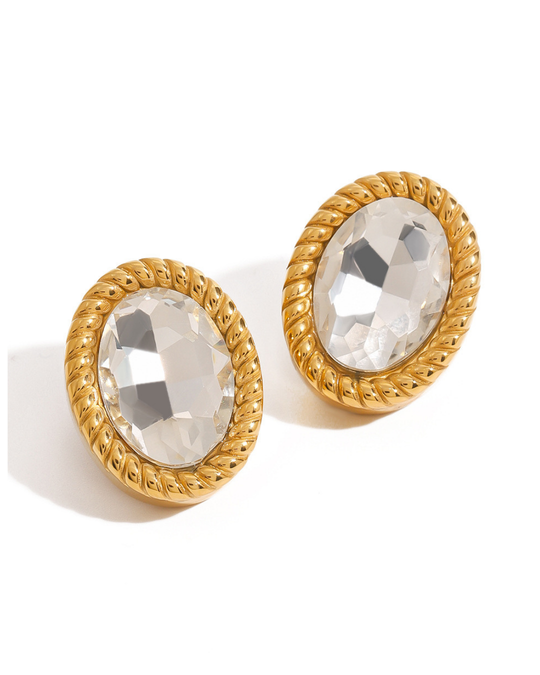 316L Oval Cut Frame Pierce 詳細画像5|Misy Jewelry