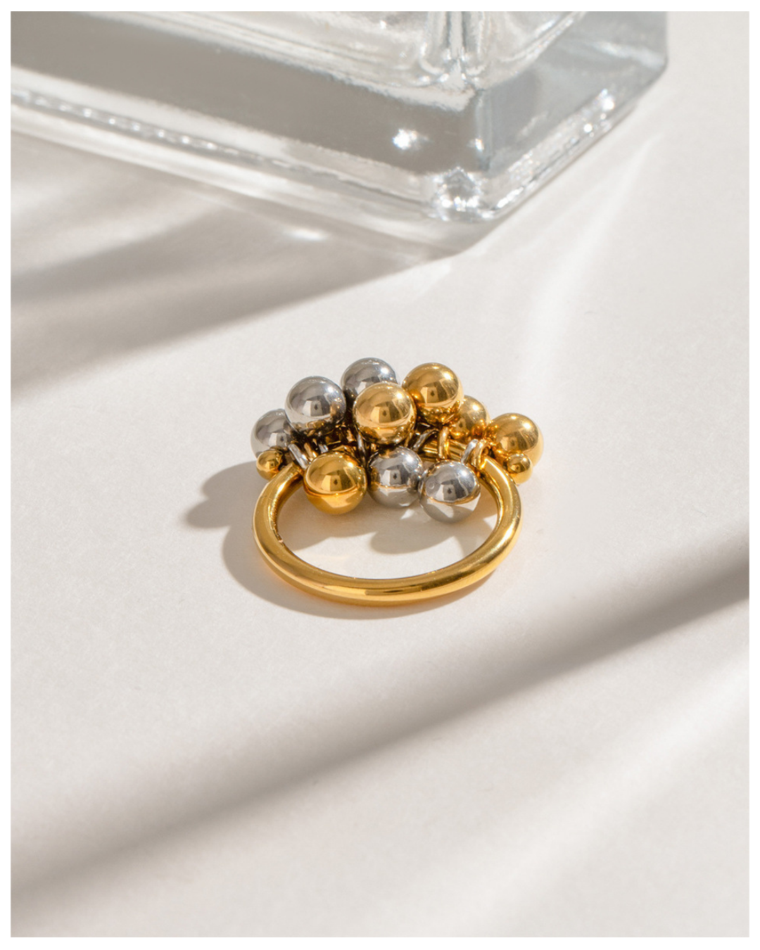 316L Bi-Color Sphere Bubble Ring1 詳細画像4|Misy Jewelry