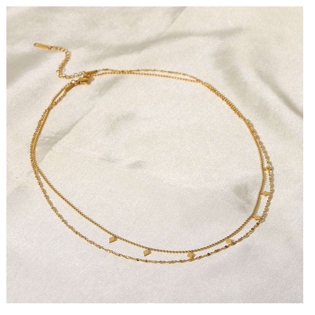 Double Square Necklace — ディテール | ネックレス | サージカルステンレス316L | Misy Jewelry