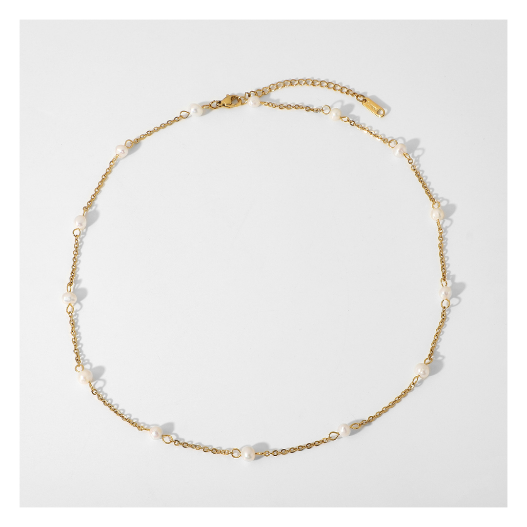 316L Linked Perl Necklace 詳細画像7|Misy Jewelry