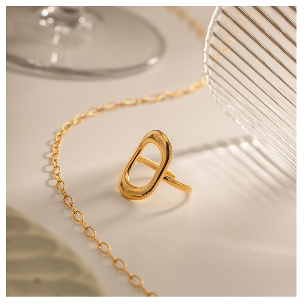 316L Elegant Cavity Ring 詳細画像4|Misy Jewelry