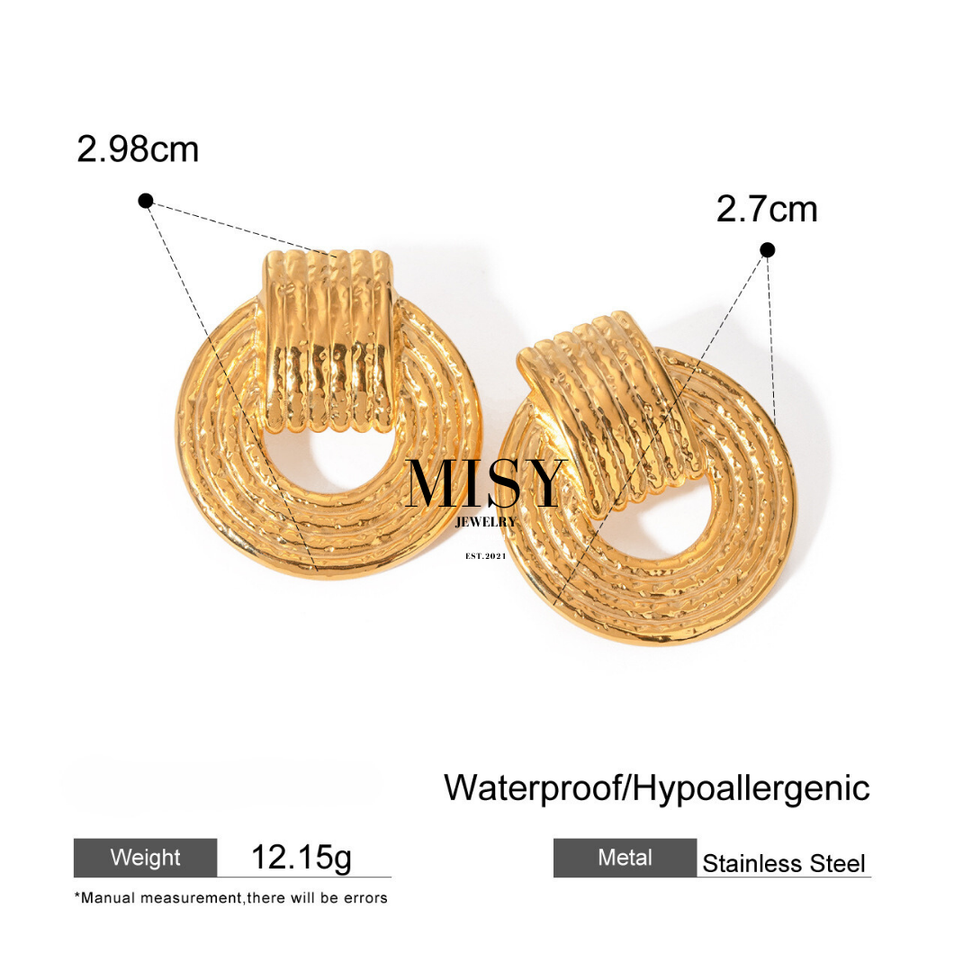 316L Elegant Circle Pierce 詳細画像2|Misy Jewelry