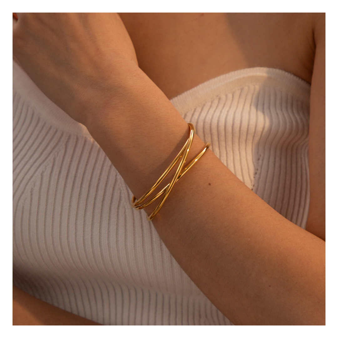 316L Cross Bangle 詳細画像5|Misy Jewelry