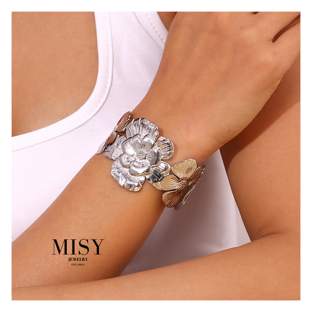 316L Flower Bangle — ディテール | ブレスレット | サージカルステンレス316L | Misy Jewelry