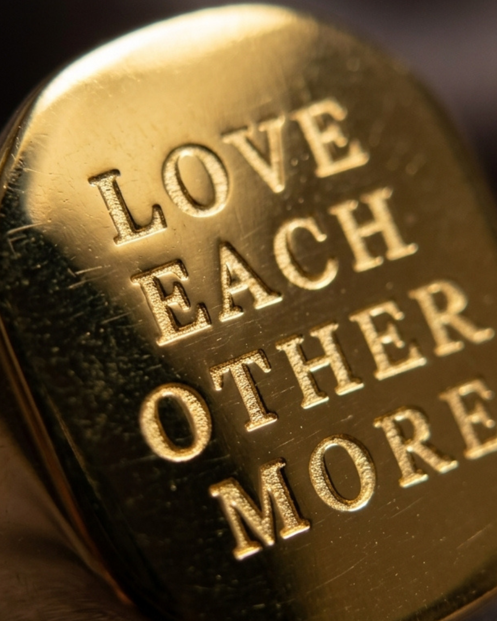 316L Square Ring~LOVE EACH OTHER~