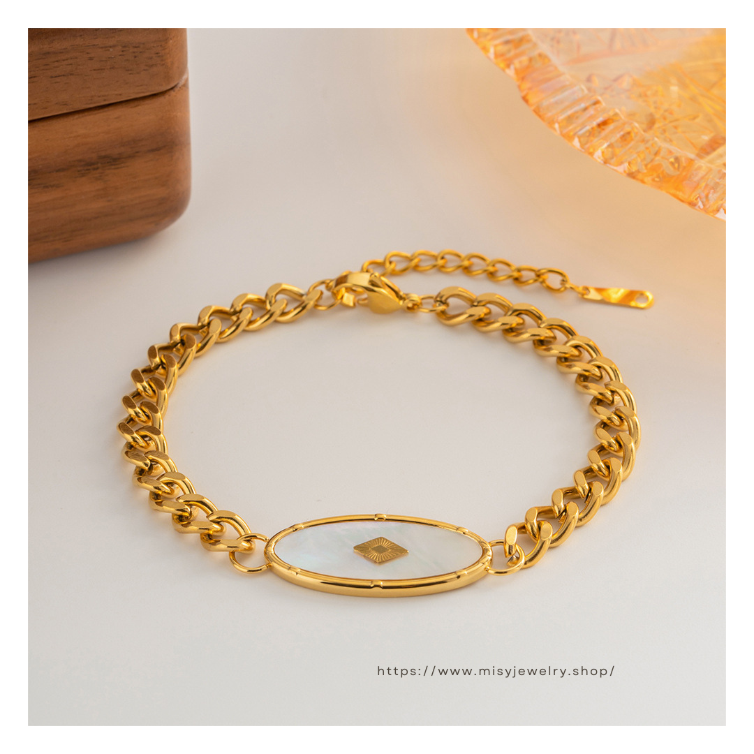 316L White Plate Bracelet — ディテール | ブレスレット | サージカルステンレス316L | Misy Jewelry
