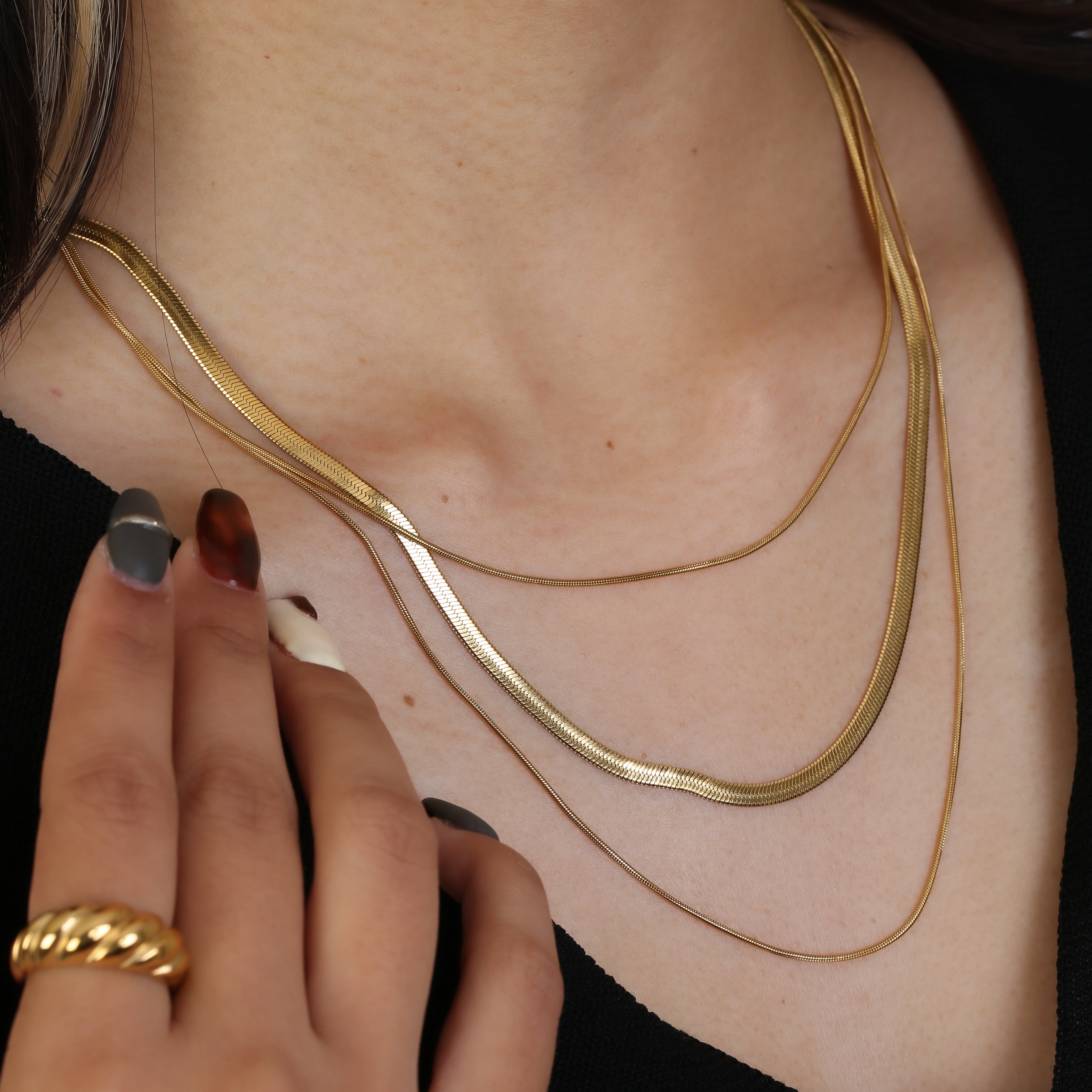 Triple Snake Necklace — ディテール | ネックレス | サージカルステンレス316L | Misy Jewelry
