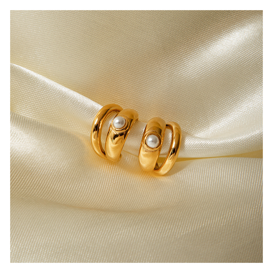 316L Perl Ear cuff Gold (片耳) 詳細画像1|Misy Jewelry