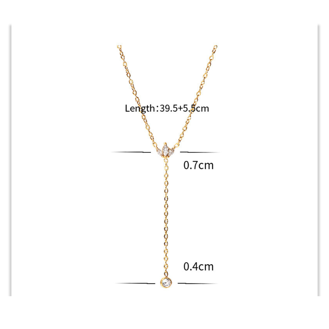 316L Zirconia Hanging Necklace 詳細画像3|Misy Jewelry