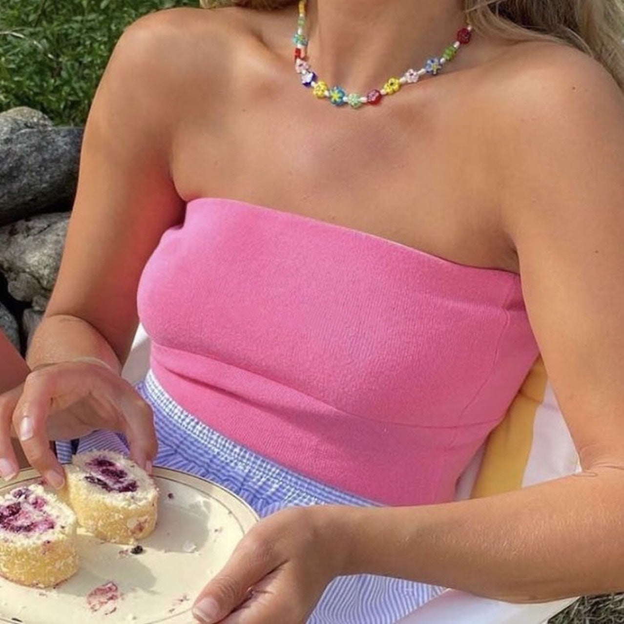 316L Millefiori Perl necklace 1