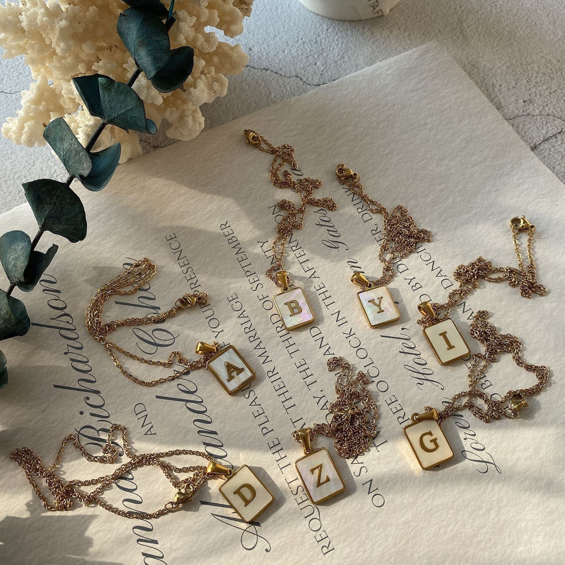 316L initial Necklace — ディテール | ネックレス | サージカルステンレス316L | Misy Jewelry