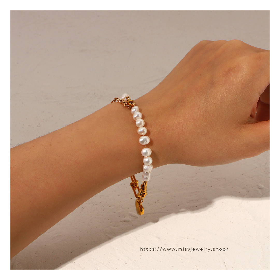 316L U Perl Bracelet — ディテール | ブレスレット | サージカルステンレス316L | Misy Jewelry