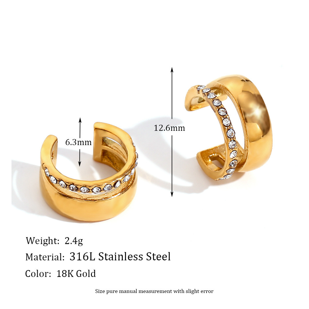 316L Line Zirconia Ear Cuff(Single) — ディテール | リング | サージカルステンレス316L | Misy Jewelry